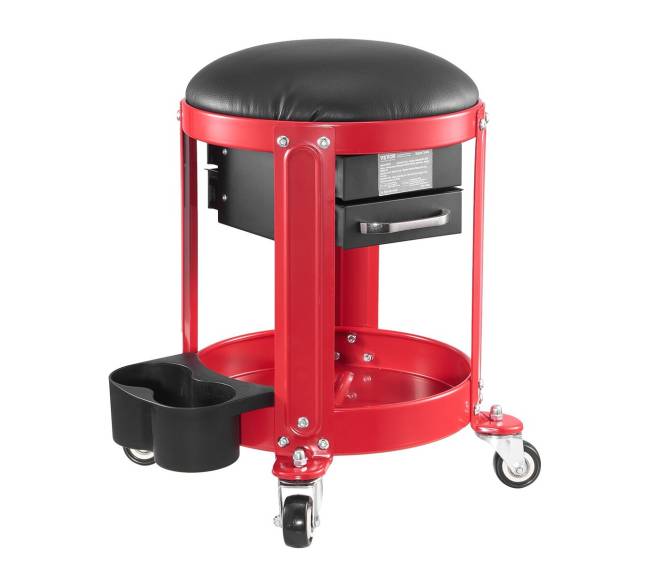 Mechaniko kėdutė ant ratukų su saugykla8