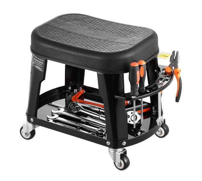Mechaniko kėdė su ratukais ir įrankių dėklu10