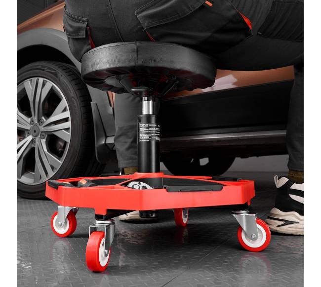 Reguliuojama garažo kėdė su ratukais7