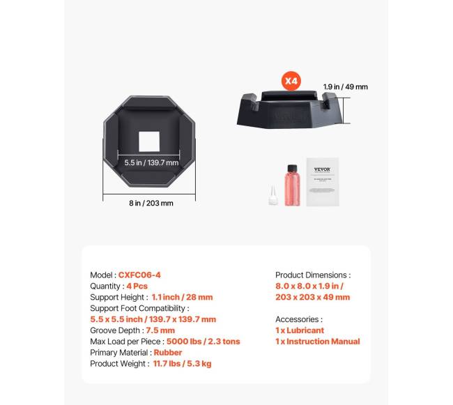 Automobilių išlyginimo pagalvės 5000 lb 4 vnt.6