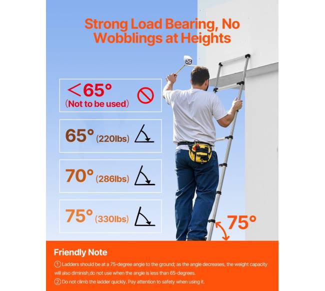 Teleskopinės nerūdijančio plieno kopėčios 3,7 m1