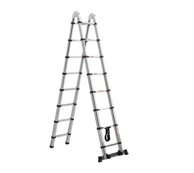 Kaipštredno nerūdijančio plieno teleskopinės kopėčios 5 m8