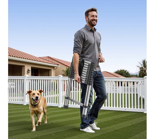 Teleskopinis nerūdijančio plieno kopėčių pratęsimas 3.2 m7