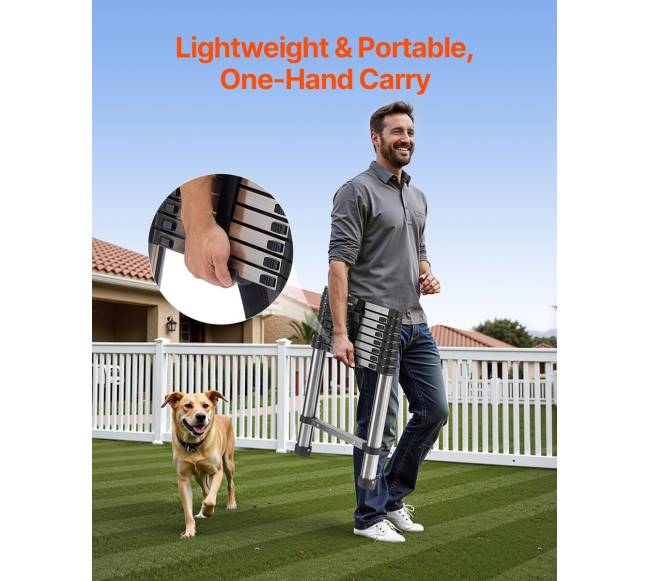 Ištraukiamos kopėčios iš nerūdijančio plieno 2.5 m4