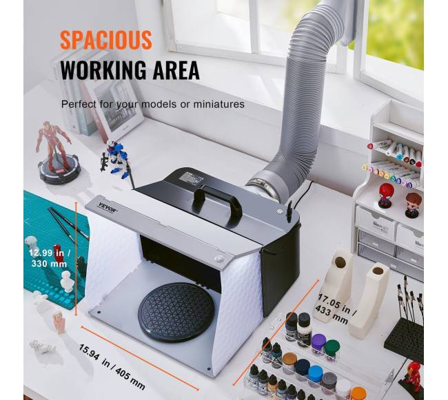 Nešiojama aerografo purškimo kabina su dvigubais ventiliatoriais5