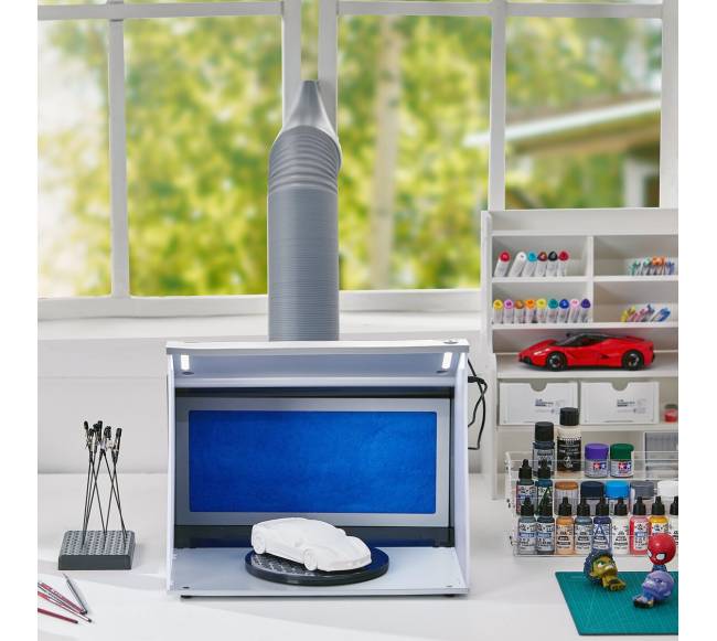 Nešiojama aerografo purškimo kabina su dvigubais ventiliatoriais7