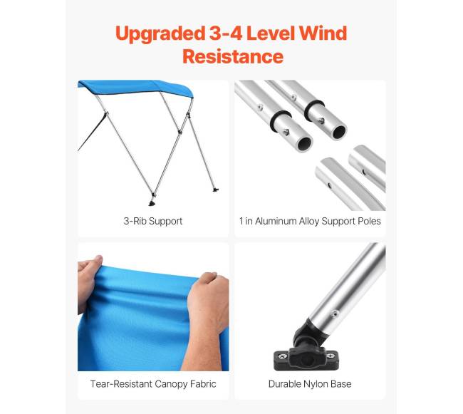 3 lankų valtis bimini viršūnė tentas2