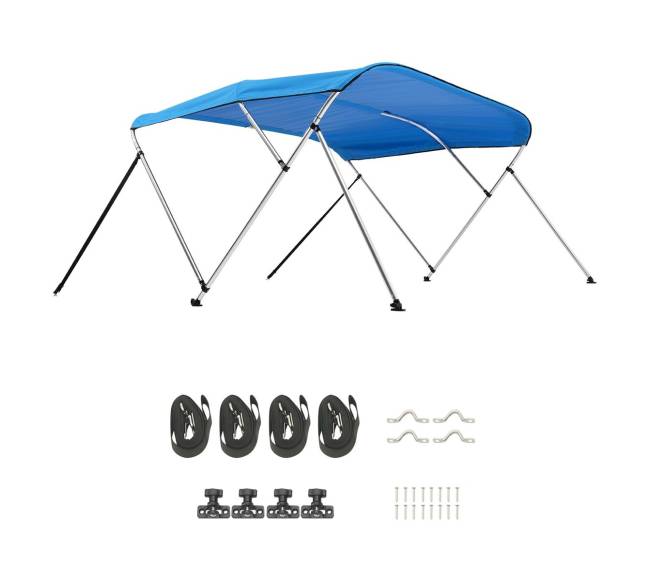 3 lankų valtis bimini danga, mėlyna8