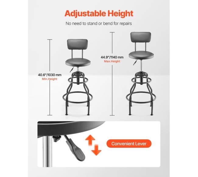 Reguliuojamo aukščio taburetė su atlošu1