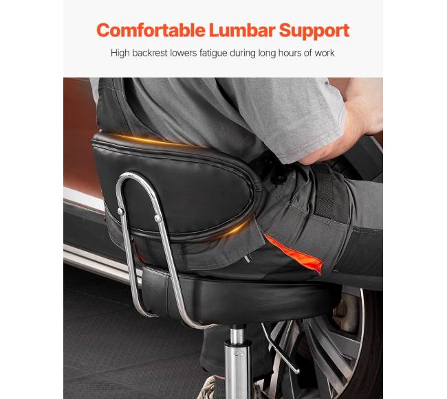 Reguliuojama dirbtuvinė kėdė su atlošu ir ratukais2