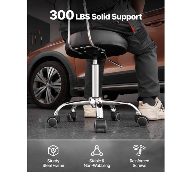 Reguliuojama dirbtuvinė kėdė su atlošu ir ratukais5