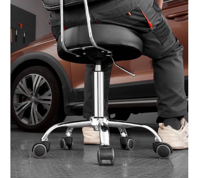 Reguliuojama dirbtuvinė kėdė su atlošu ir ratukais7