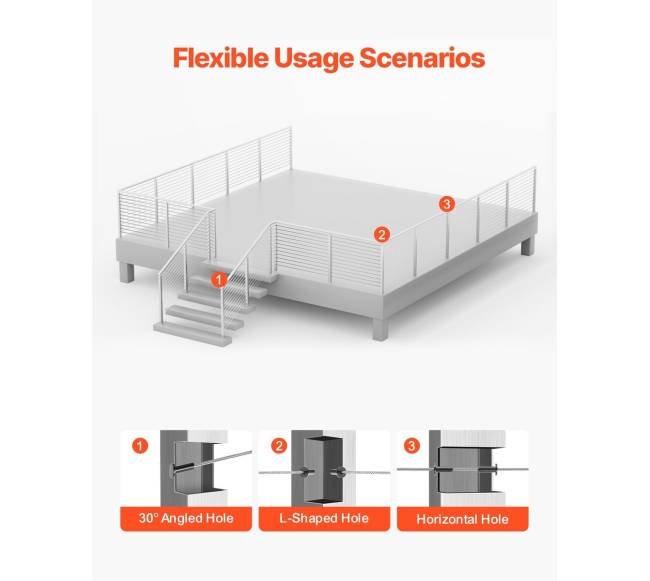nerūdijančio plieno turėklų stulpelis 106,7 cm4