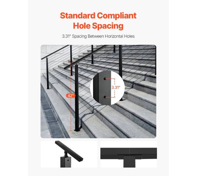 Kabelinio turėklo stulpas su 30 kampu3