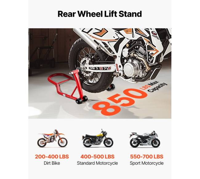 Motociklų atraminis stovas raudonas2