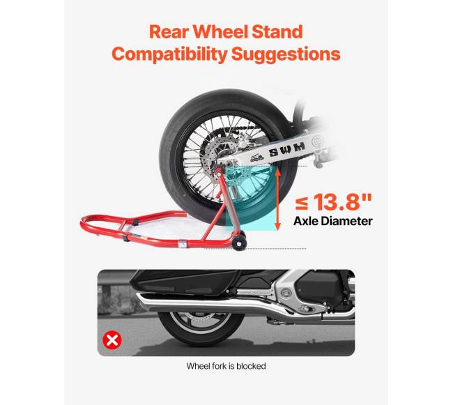 Motociklų atraminis stovas raudonas3