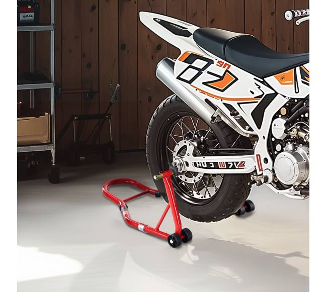 Motociklų atraminis stovas raudonas7