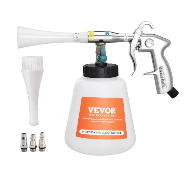 Automobilio valymo pistoletas su skysčio buteliu0