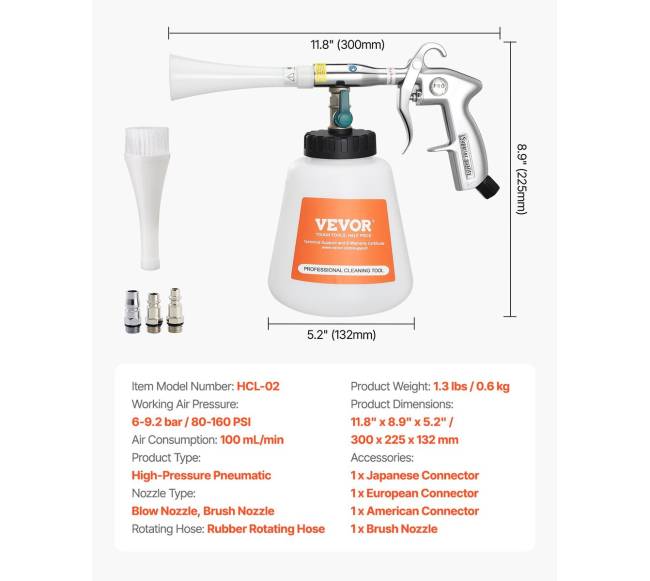 Automobilio valymo pistoletas su skysčio buteliu6