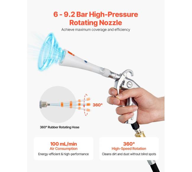 Automobilių valymo įrankis aukšto slėgio 2 purkštukai2