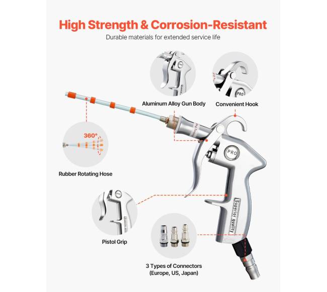 Automobilių valymo įrankis aukšto slėgio 2 purkštukai3