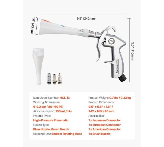 Automobilių valymo įrankis aukšto slėgio 2 purkštukai6