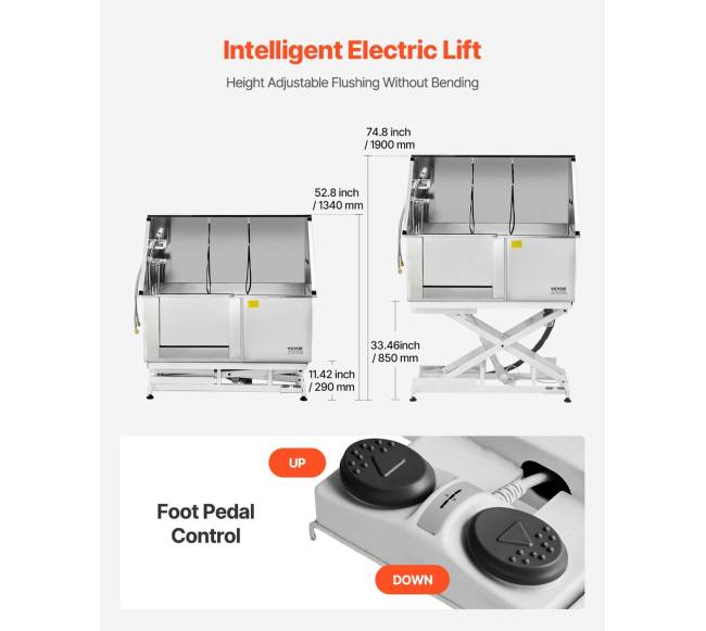 127 cm elektrinė šunų maudymo vonelė su filtru2
