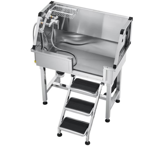 86.4 cm šunų maudymo vonia su laiptais0