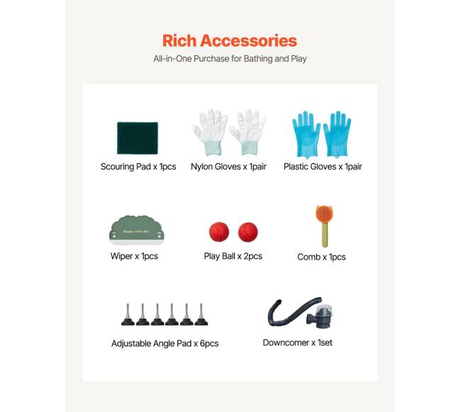 86.4 cm šunų maudymo vonia su laiptais5