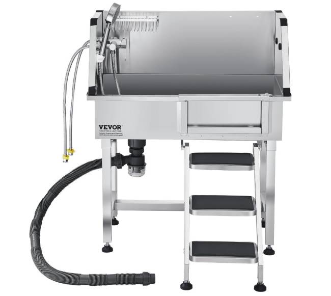 86.4 cm šunų maudymo vonia su laiptais8