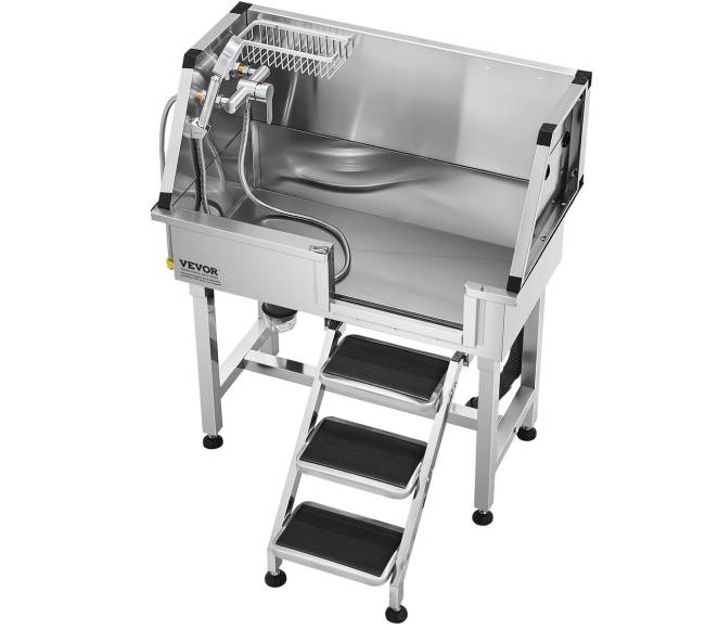 86.4 cm šunų maudymo vonia su laiptais9