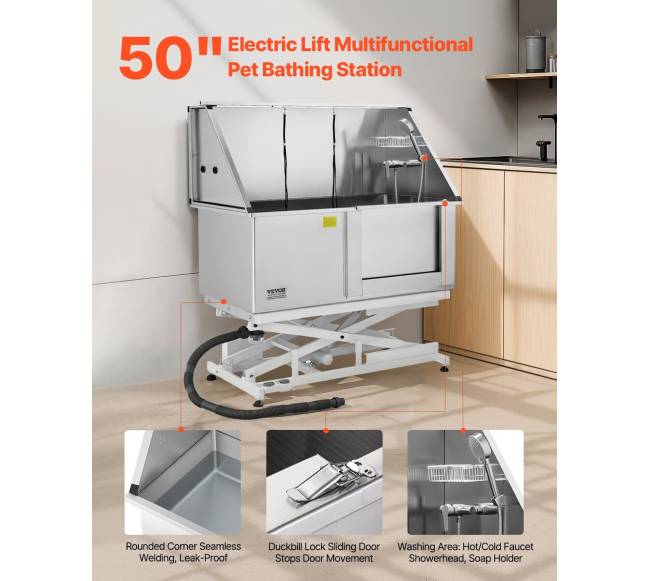 Elektrinė šunų vonia su nerūdijančio plieno filtru1