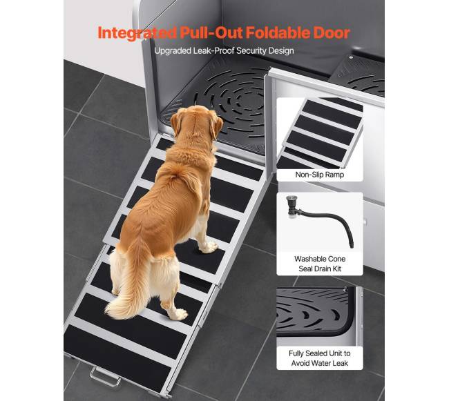 Šuns maudymo vonia nerūdijančio plieno 127 cm2