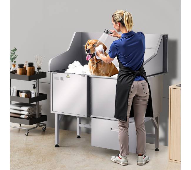 Šuns maudymo vonia nerūdijančio plieno 127 cm7