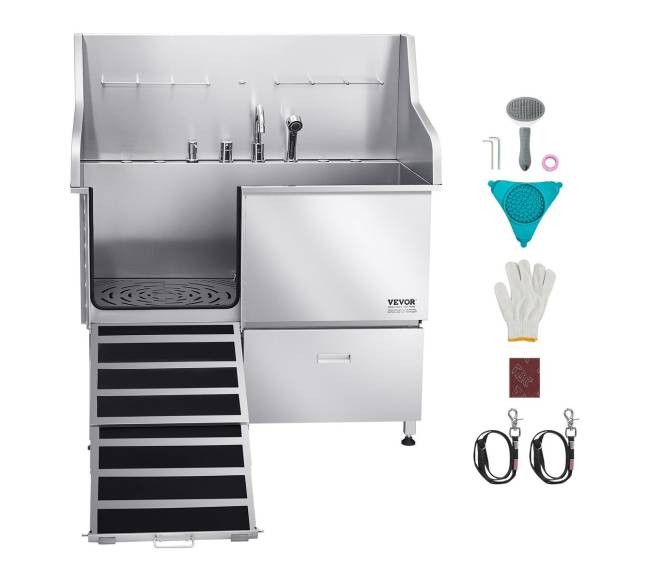 Šuns maudymo vonia nerūdijančio plieno 127 cm8