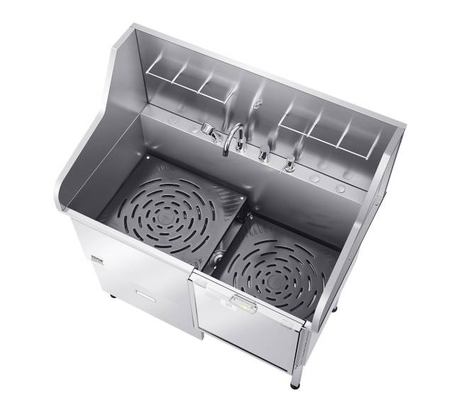 127 cm nerūdijančio plieno šunų vonia su rampe9