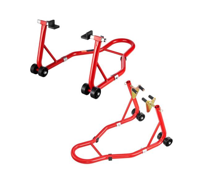 Motociklų priekio ir galinio stovo kėliklis0