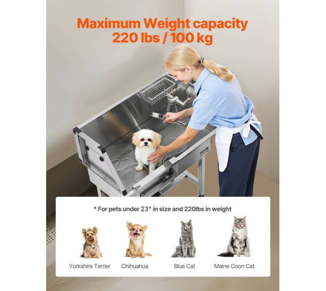 Šunų maudymo vonia su laipteliais ir maišytuvu3