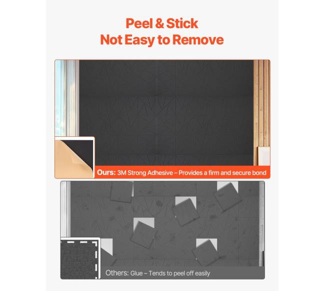 18 vnt. juodų akustinių sienų plokščių rinkinys2