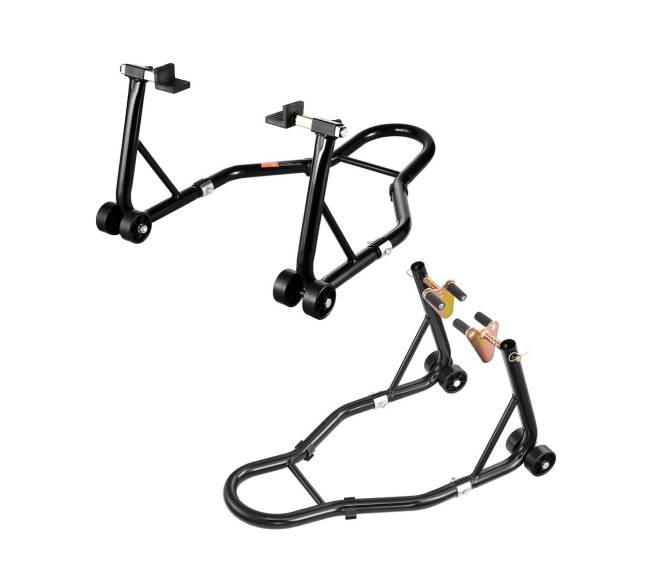 Motociklų stovas priekinis ir galinis kėlimui0