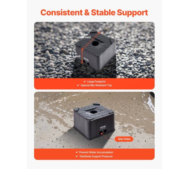 Priekabos atraminiai blokai 2 vnt 152 mm 2.7 tonos2