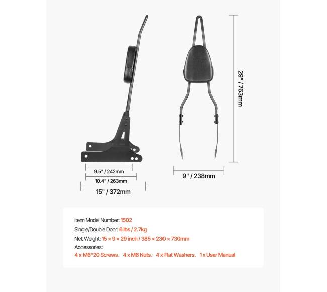 Harley-Davidson Dana motociklo atramėlė6