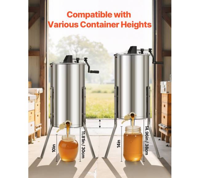 Rankinis medaus ekstraktorius iš nerūdijančio plieno4