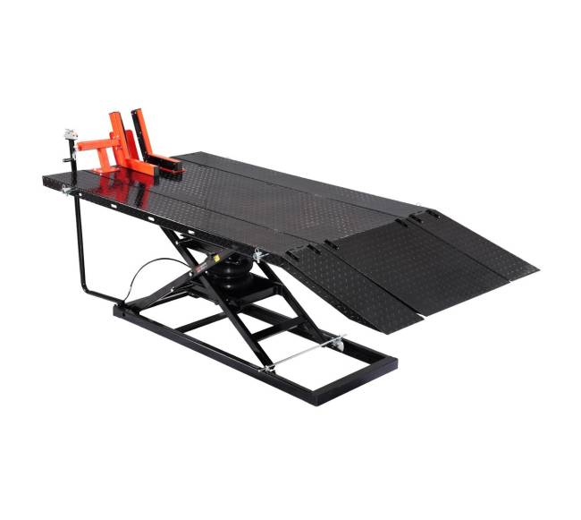 Motociklo keltuvas su pneumatinėmis funkcijomis0