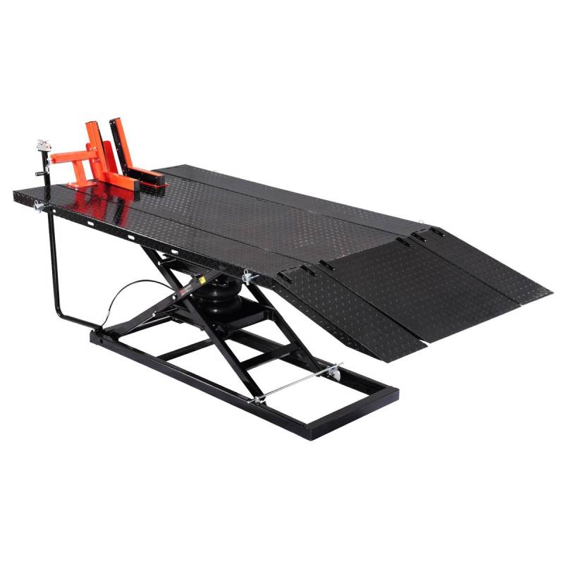 Motociklo keltuvas su pneumatinėmis funkcijomis0