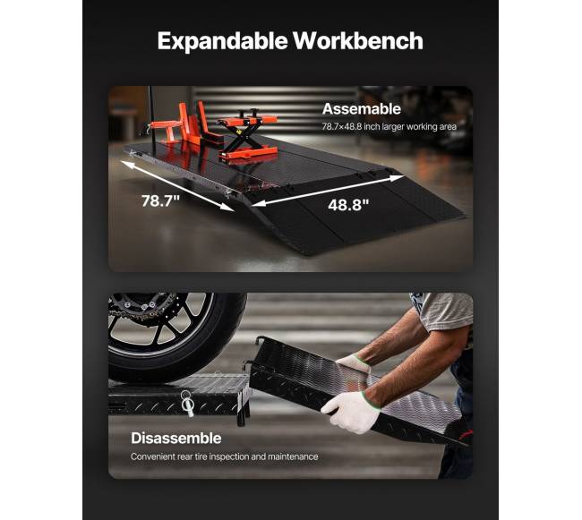 Motociklo keltuvas su pneumatinėmis funkcijomis2