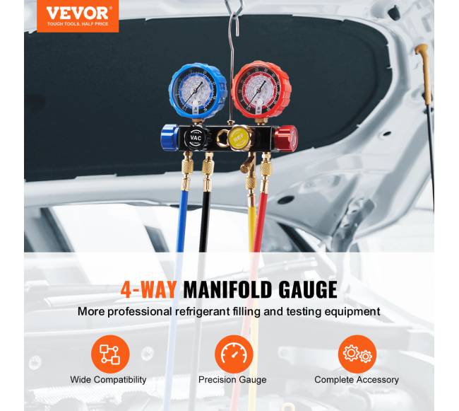 4 kanalų AC matuoklis R134A R22 R12 R410A1