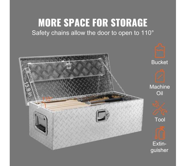 Aliuminio įrankių dėžė sunkvežimiui 30x13x9.6 cm2