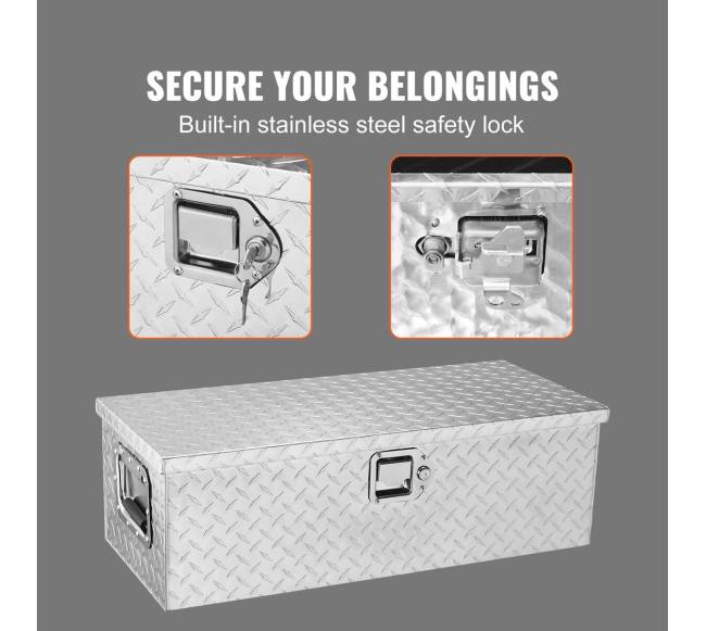 Aliuminio įrankių dėžė sunkvežimiui 30x13x9.6 cm3