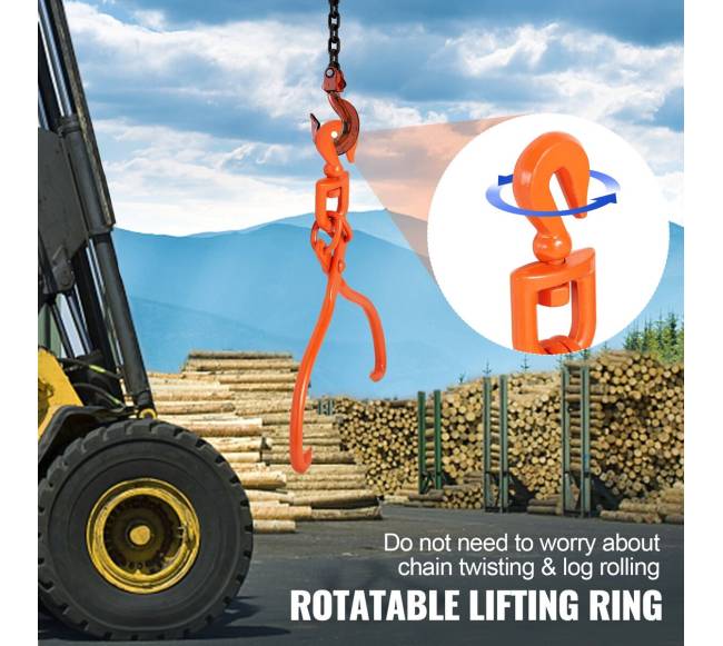 Rąstų vilkimo žnyplės 18 colių su 2 nagais5